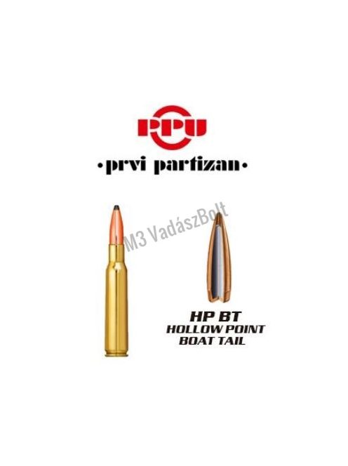 30-06 Prvi Partizan HPBT 10,9 g/168 gr, golyós lőszer
