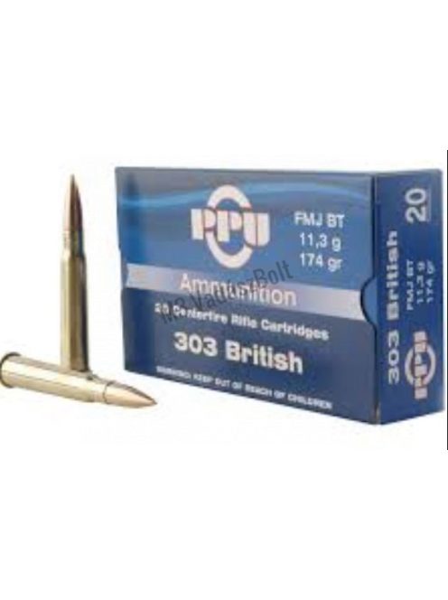 303 British Prvi Partizan  FMJ BT 11,3 g 174 gr, golyós lőszer