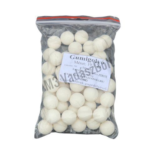 Gumigolyó 19,3 mm 4,4g fehér 50-55 shore