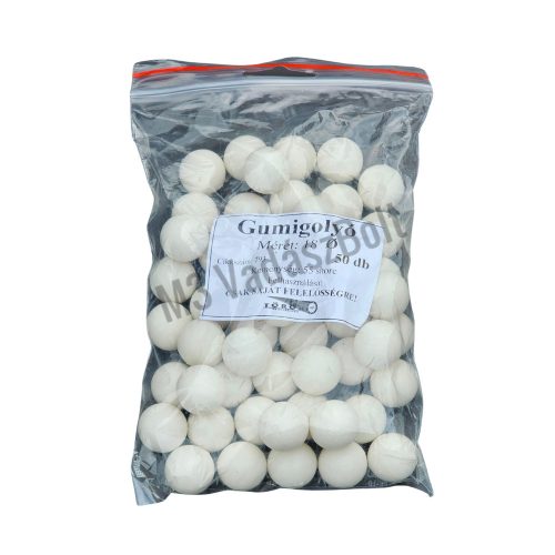 Gumigolyó 18 mm  3,8g fehér 50-55 shore