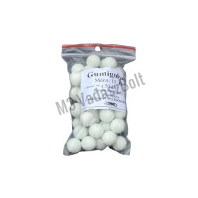 Gumigolyó 15 mm 2,3g fehér 50-55 shore