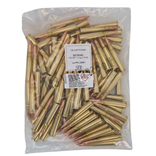 303 British Partizán  FMJ BT 11,3 g 174 gr (100db-os csomagban)