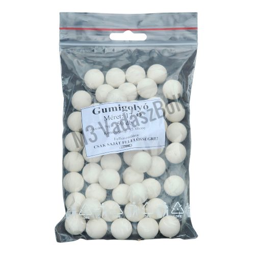 Gumigolyó 17 mm  3,0g fehér 50-55 shore