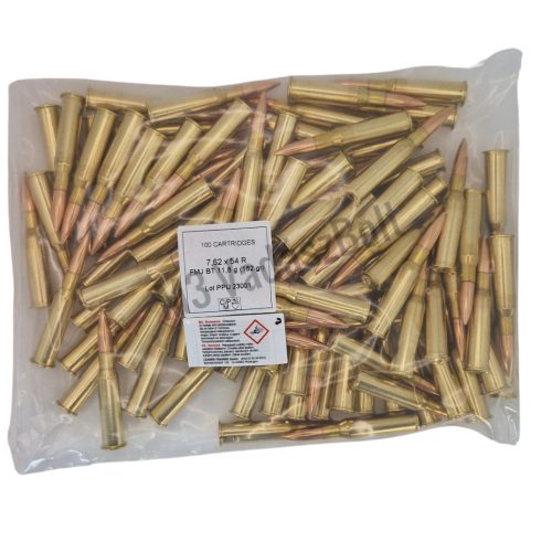 7,62x54 R Partizán FMJ-BT 11,8 g/182 gr( 100db-os csomagban)(A-169B)