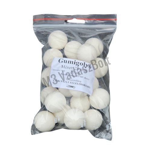 Gumigolyó 28 mm  13,6g fehér 50-55 shore