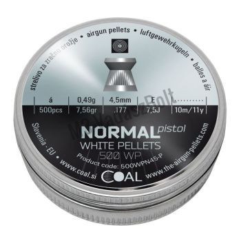 4,5 mm Coal Normal White Pellets 0,52g/8,02gr lapos  ( 500 db)