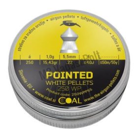   5,5 Coal Pointed White Pellets 1,00g/15,43gr hegyes ( 250db )