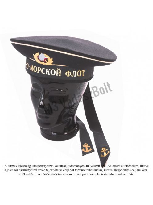 Orosz tengerész tányérsapka használt eredeti, fekete