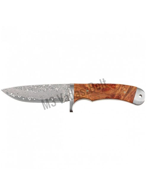 FOX Damaszkuszi kés, vörös birsfa intarziával