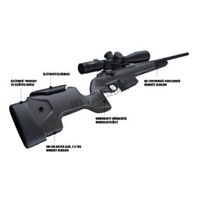   Sako S20 Precision kétállású elsütőbillentyű, 61cm-es, menetes cső. 308win. golyós fegyver