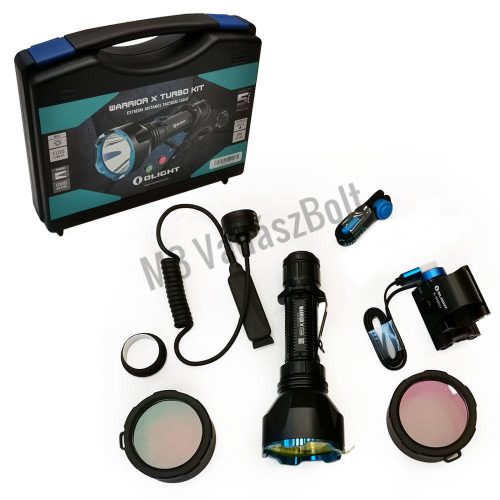 Olight Warrior X Turbo Vadász tölthető fegyverlámpa szett