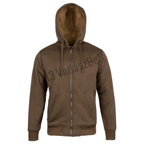 Jack Pyke Yakka kapucnis pulóver cipzárral, barna XXL