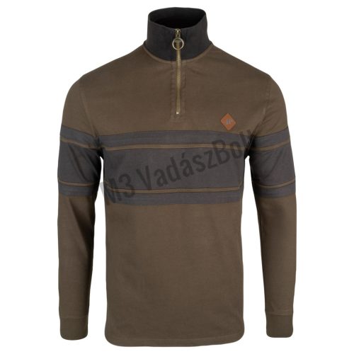 Jack Pyke Contrast vékony pulóver fél cipzárral, zöld XXXL