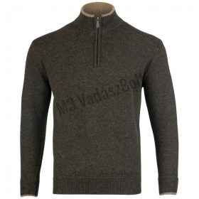   Jack Pyke Ashcombe gyapjú pulóver cipzárral sötét olívazöld XXXL