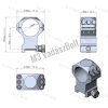 Vector Optics gyűrűs Picatinny szerelék 30mm, 32mm magas