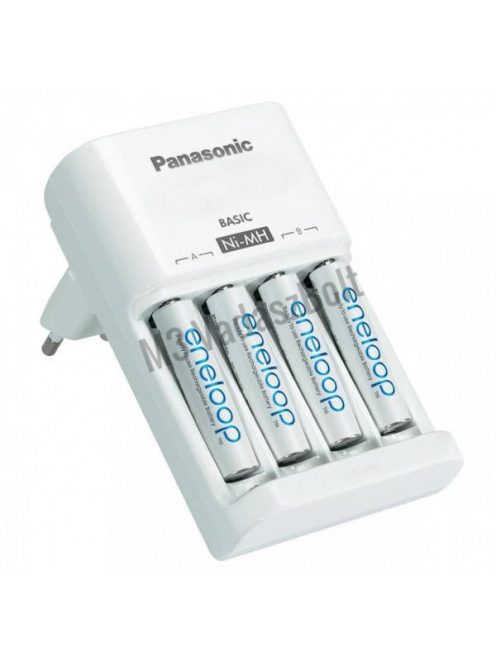 Panasonic Eneloop 4xAAA 750mAh akku + időzítős töltő