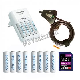   Vadkamera kiegészítő szett (Eneloop 2000 mAh AA akku x 12 + töltő + 32GB SD + Python 8mm)