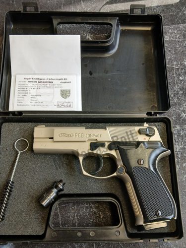 Gáz-riasztó pisztoly Walther P88  Nikkel 9mm PAK , HASZNÁLT