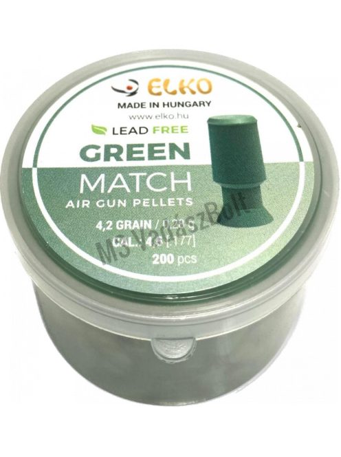 Green Match 4,5 mm léglövedék