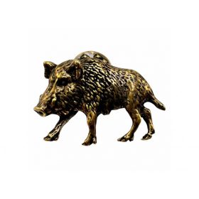 Fém egész vaddisznó kitűző