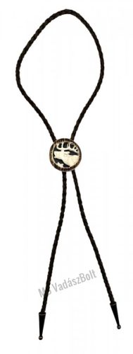 Zsinóros nyakkendő faragott bőgőszarvas motívummal