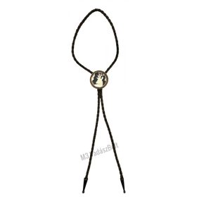 Zsinóros nyakkendő faragott őzbak motívummal