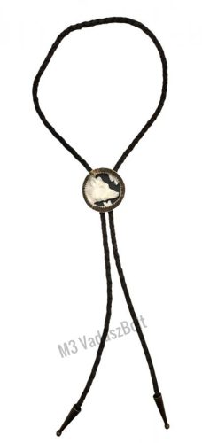 Zsinóros nyakkendő faragott disznófej motívummal