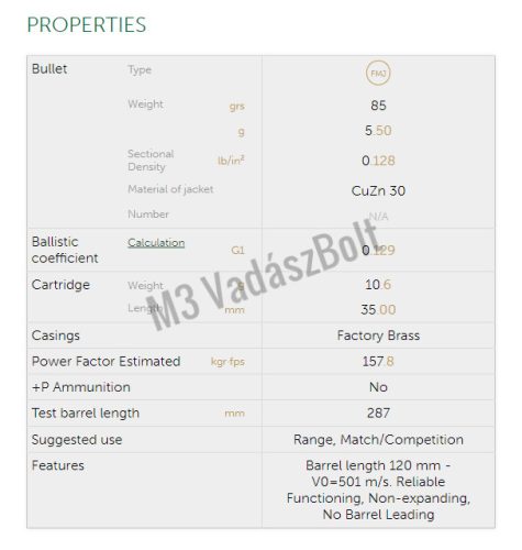 Sellier&Bellot 7,62x25 Tokarev FMJ 5,5g 85gr