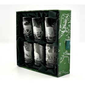 Jagerglas gravírozott nagy stampedlis pohár készlet