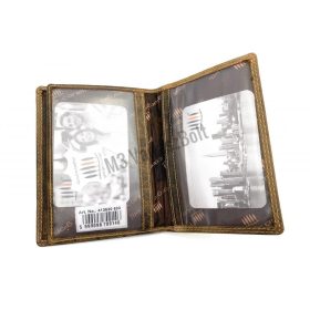 Bőr vadászigazolvány tartó szarvas motívummal