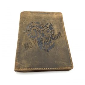 Bőr vadászigazolvány tartó muflon motívummal