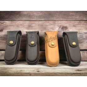 Bőr széles bicskatok nyomott mintával