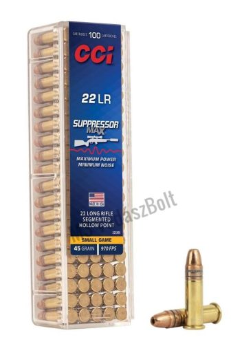 CCI Suppressor Max .22LR 45gr Segmented HP