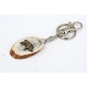 Kulcstartó, szarvas alakkal