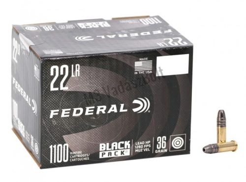 Federal BlackPack LeadHollowPoint .22LR 36gr 1.260fps