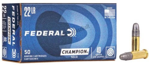 Federal Champion HV .22LR 40gr 1.240fps