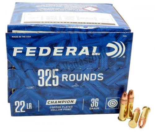 .22LR Federal Champion 36gr 325db/doboz Copper Plated