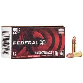   .22LR Subsonic Suppressor 45gr Copper Plated RN Federal American Eagle