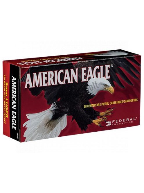 9x19 FMJ 124gr Federal American Eagle