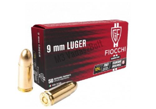 136Ft/db 10.000db 9x19 Fiocchi FMJ 124gr
