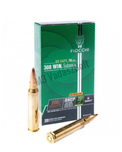 308Win Fiocchi Subsonic RNCP 200gr RoundNoise CopperPlated