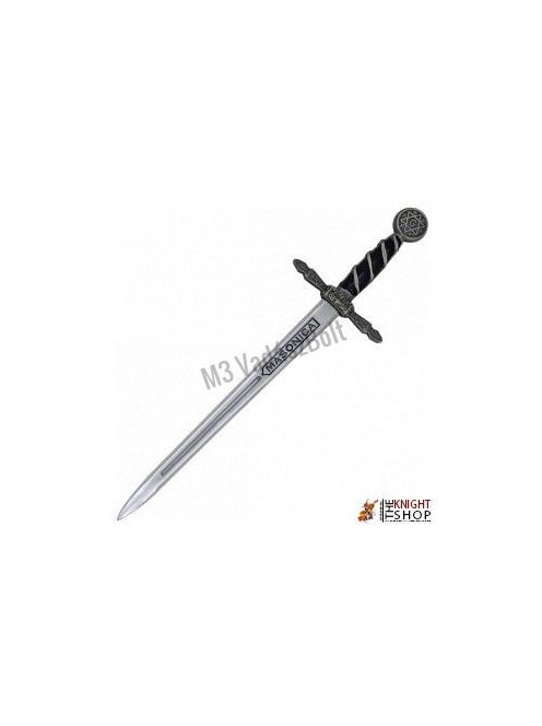 Gladius Masonica mini levélbontó kard, ezüst