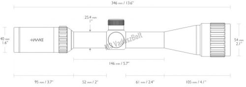Hawke Vanatage 4-12x40 IR AO Rimfire .22WMR céltávcső