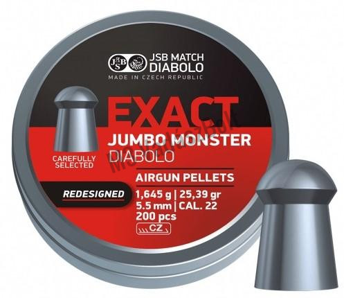 JSB Exact Jumbo Monster Redesigned Deep Shallow 5,52mm légpuska lövedék, 200db