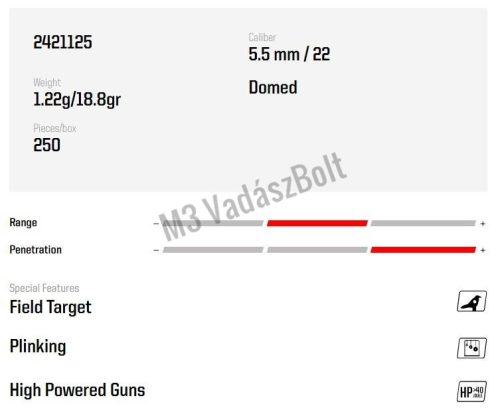 Norma Golden Trophy FT Xtra Heavy léglövedék 5,5mm 1,22g