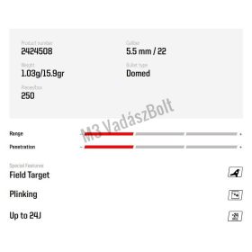 Norma Golden Trophy FT léglövedék 5,50mm 1,03g