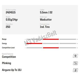 Norma S-Target Match léglövedék 5,50mm 0,91g