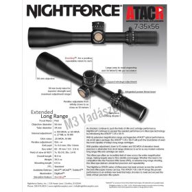   Nightforce ATACR 7-35x56 MilRad, TreMoR3 Dig PTL ZeroStop 1. képsík