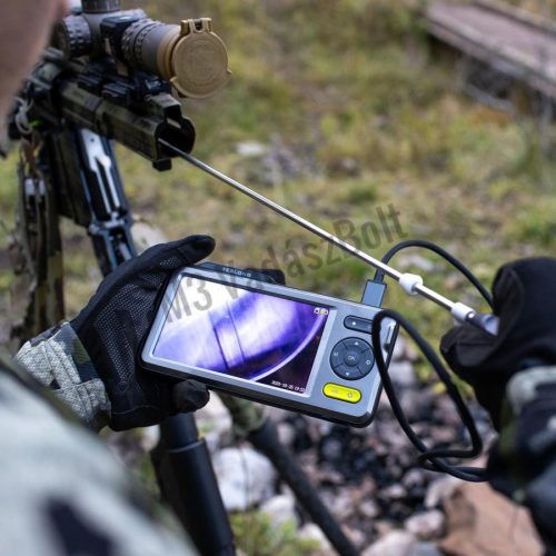 Teslong fegyver endoszkóp/csőkamera fókuszálható és összehajtható csővel, 5" HD monitorral