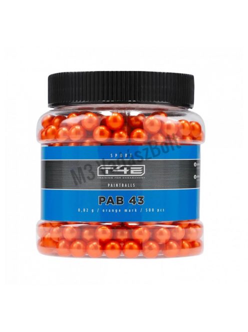 T4E PAB43 500db Painball (festék) golyó, narancssárga